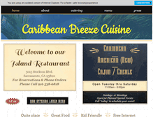 Tablet Screenshot of caribbeanbreezecuisine.net